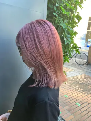 ミディアム 髪質改善/縮毛矯正 /美髪カラー/こてのヘアスタイル