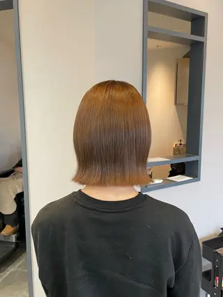 ミディアム カラー 西村 れいのヘアスタイル
