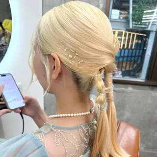 ロング ヘアアレンジ 🫧透明感カラー/ 寒色カラー/Risaのヘアスタイル