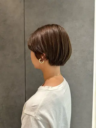 ショート カラー 巻ける縮毛矯正/艶 カラーchika🩵のヘアスタイル