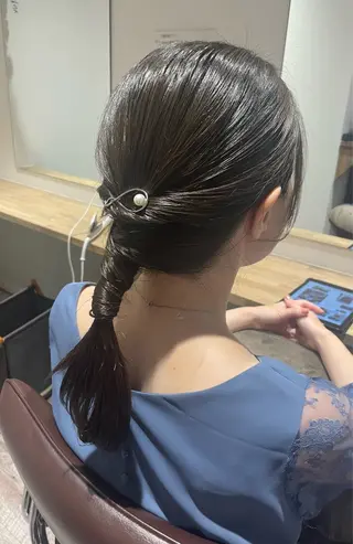 セミロング ヘアアレンジ あらい まさえのヘアスタイル