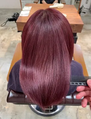 カラー Amber  池袋所属・クロギ リョウのヘアスタイル