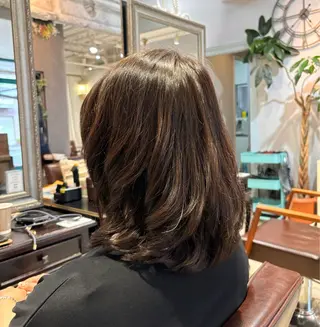 カラー 🌱なゆみ🌱透明感 /ナチュラル/高宮のヘアスタイル