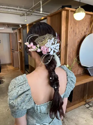 ロング 塩川ももこ/ 縮毛矯正/ヘアセットのヘアスタイル