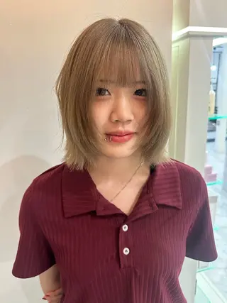 ショート カラー マイ/カットモデル /暖色カラーのヘアスタイル