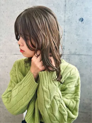 ミディアム カラー LIFE 本店所属・ハイトーン×韓国 レイヤー/ 小林達哉のヘアスタイル