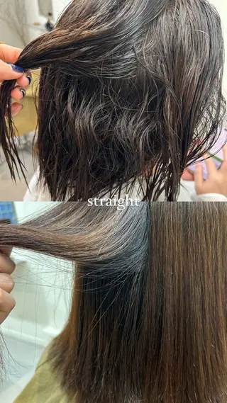 ミディアム サワダ ミナミのヘアスタイル