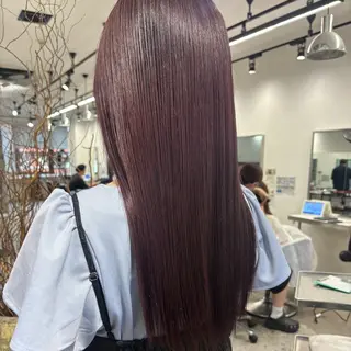 ロング カラー 髪質改善ストレート /暖色カラー🎀🪞のヘアスタイル