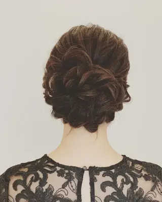 セミロング ヘアアレンジ BRAIDS💎愛子 大人ハイライト💎のヘアスタイル