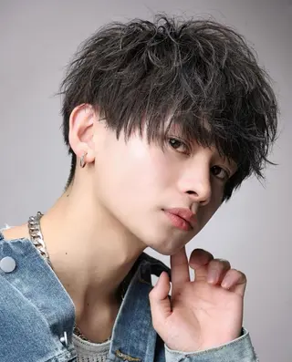 メンズ パーマ 井上 希維のヘアスタイル