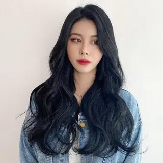 ロング 韓国特化エクステ🟨 エクステのヘアスタイル