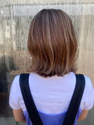 ミディアム カラー ✴︎ヒラガカナ✴︎ ECLAT HAIRのヘアスタイル