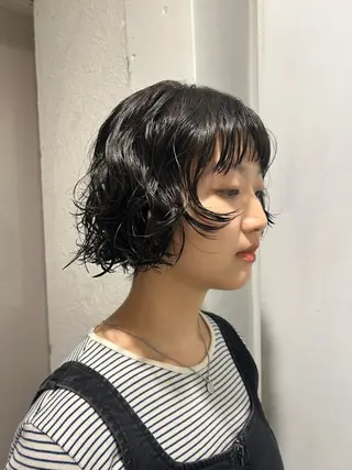 ショート パーマ 🌀メンズパーマ 韓国ボブパーマ🌀のヘアスタイル