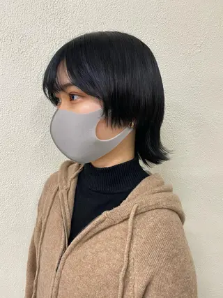ショート カラー レイヤーウルフ エクステ磯部のヘアスタイル