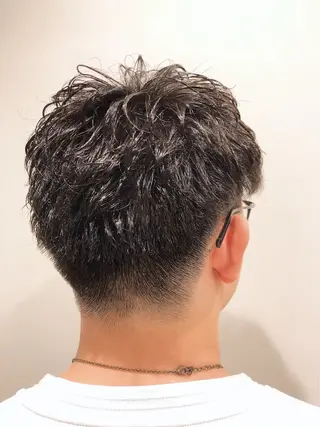 ショート パーマ ヘアアレンジ メンズ キッズ メンズカット/パーマ 山崎航平💈のヘアスタイル