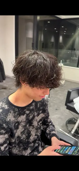 パーマ メンズ 吉田 タカスケのヘアスタイル