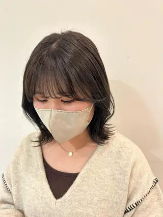 ミディアム カラー 🫧顔周りカット 🫧樫村優香のヘアスタイル