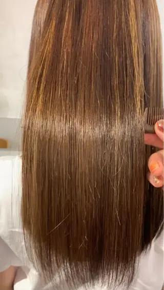 ロング 透明感カラー/カット 髪質改善/森栄範のヘアスタイル