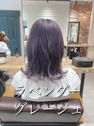 ミディアム カラー 艶髪カラー 渡辺岳也のヘアスタイル