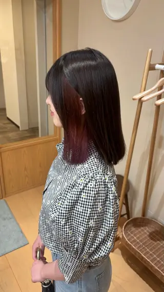 カラー きょうか🍑 鎌倉/艶カラー💜のヘアスタイル