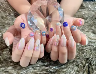 ネイル 🌙都岡 ムーンネイルのネイルデザイン