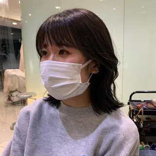 ミディアム タンバルモリパーマ 礒井メンキのヘアスタイル