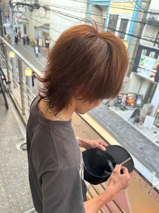ミディアム カラー パーマ ヘアアレンジ メンズ メンズヘア静岡 ✂︎Ryuheiのヘアスタイル