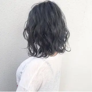 ミディアム カラー CHERIEブリーチ ダブルカラー　天神のヘアスタイル