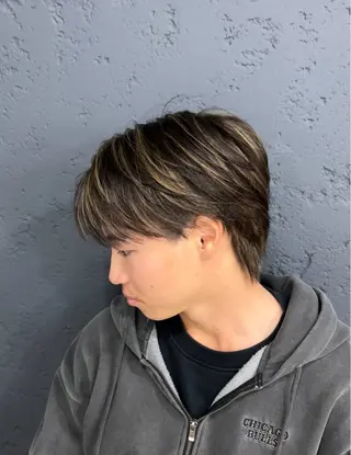 メンズ 🍑メンズカット 透明感カラーもえ🍑のヘアスタイル