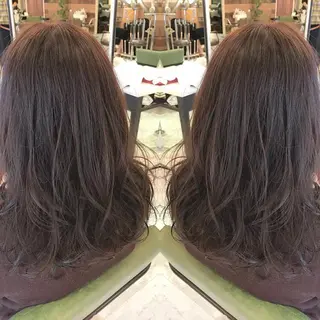 セミロング カラー 青木 茂樹⭐️ 透明感カラーのヘアスタイル