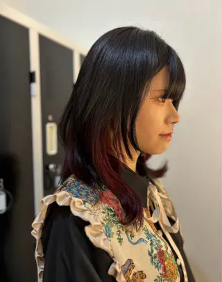 セミロング カラー 髪質改善🦋山崎南乃 🪼透明感カラー✨️のヘアスタイル