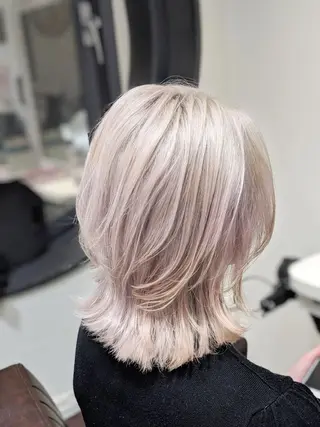 ミディアム カラー ヘアアレンジ ace share salon所属・桑原 祥のヘアスタイル