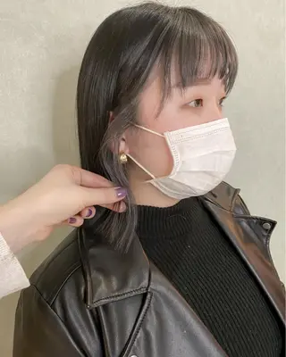 ミディアム カラー 🌱ブリーチ・透明感 カラー/mapi🦭のヘアスタイル