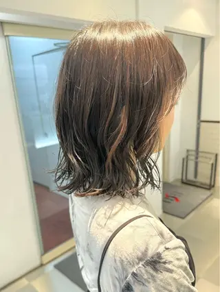 ミディアム パーマ ZENKO表参道店所属・デジタルパーマ 🌀ボブ　萩原　龍のヘアスタイル