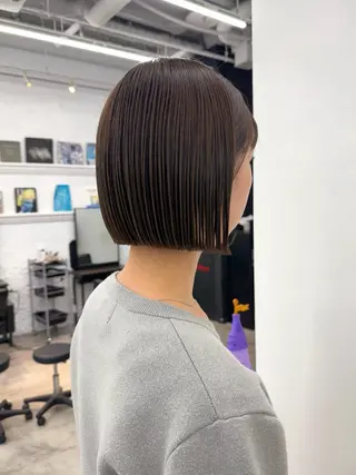 ショート カラー グレージュ/レイヤー /ボブ/moyu🎀のヘアスタイル