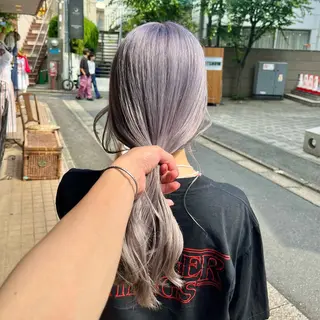 セミロング カラー GO TODAY SHAiRE SALON 原宿本店所属・レイヤー/ボブカット ハイトーン　河内康太のヘアスタイル