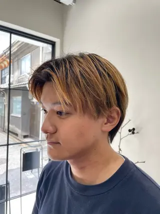 メンズ 慎太朗メンズパーマ/ フェザー/スパイキーのヘアスタイル