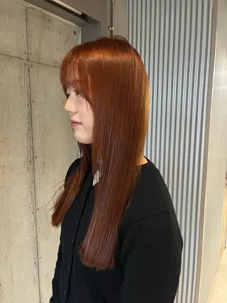 ロング カラー ヘアアレンジ 傷ませないカラー・ ボブ・リクト💥のヘアスタイル