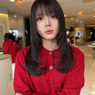 ロング ハッシュカット/四条 烏丸/寺本弘樹のヘアスタイル