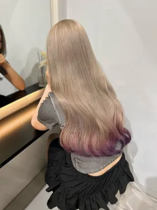 ロング カラー yuzuki/ ハイトーン・エクステのヘアスタイル