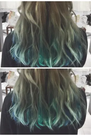 ミディアム セミロング カラー 韓国ヘア✨グレージュ カラーasamiのヘアスタイル