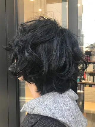 ショート パーマ メンズ Vir by browのヘアスタイル