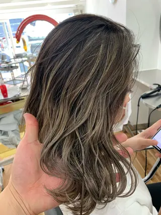 ミディアム カラー Reb_keiji 👑小倉圭司のヘアスタイル