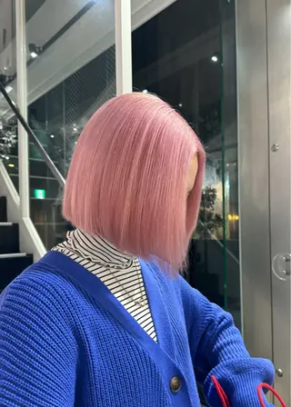 ショート カラー mao/天神ブリーチ ハイトーンカラーのヘアスタイル