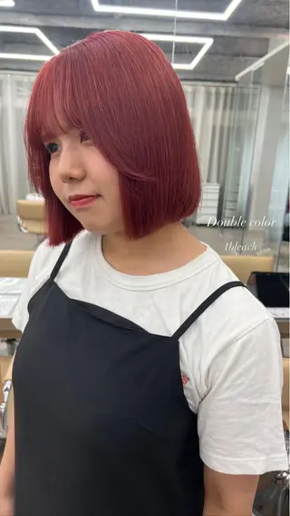 ショート ✨ブリーチ/顔周り レイヤー¦YUKA✨のヘアスタイル