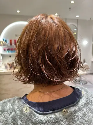 ミディアム パーマ macaron郡山 橋本洋志のヘアスタイル