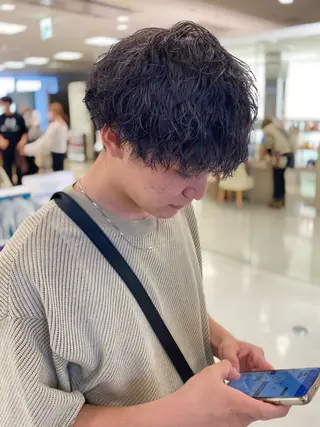 ミディアム パーマ 銀座/ハイライト特化 🌿ブリーチ/片山のヘアスタイル