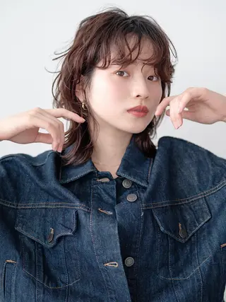 ミディアム カラー パーマ "オトナ髪”/ LAKA TOCCAのヘアスタイル