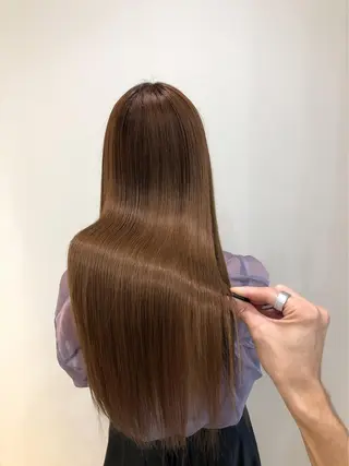 ロング コテ巻き風パーマ/ 髪質改善/河島恭平のヘアスタイル