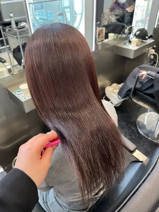 セミロング カラー ヘアアレンジ ハイトーン/透明感 髪質改善/rinaのヘアスタイル
